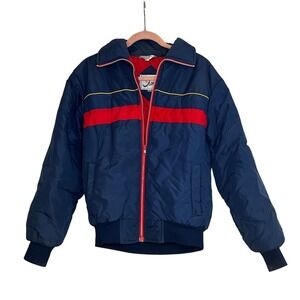 Steep Slopes Mens Vintage 80s 90s Medium Colorblock Bomber Ski Snow Jacket Retro